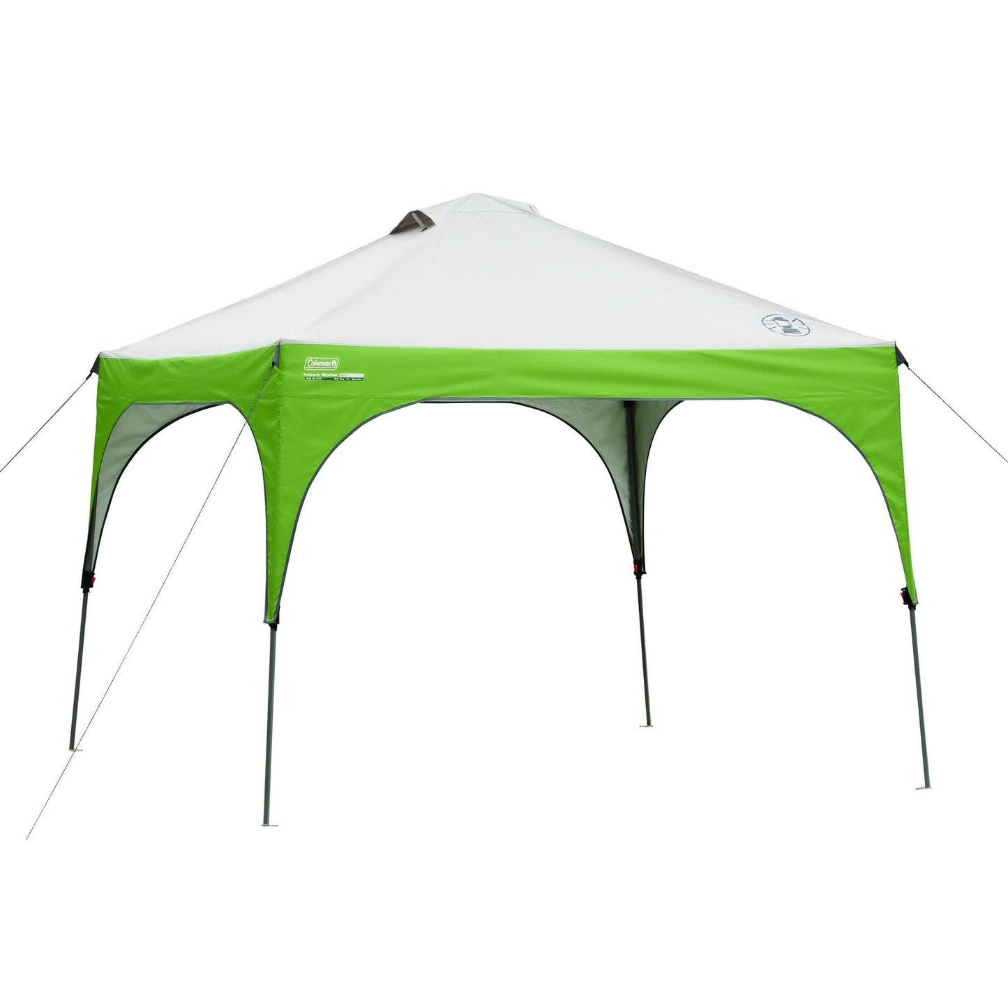 10 x 10 Canopy Sun Shelter with Instant Setup, Tan/Green Shelters by Coleman | campsifu