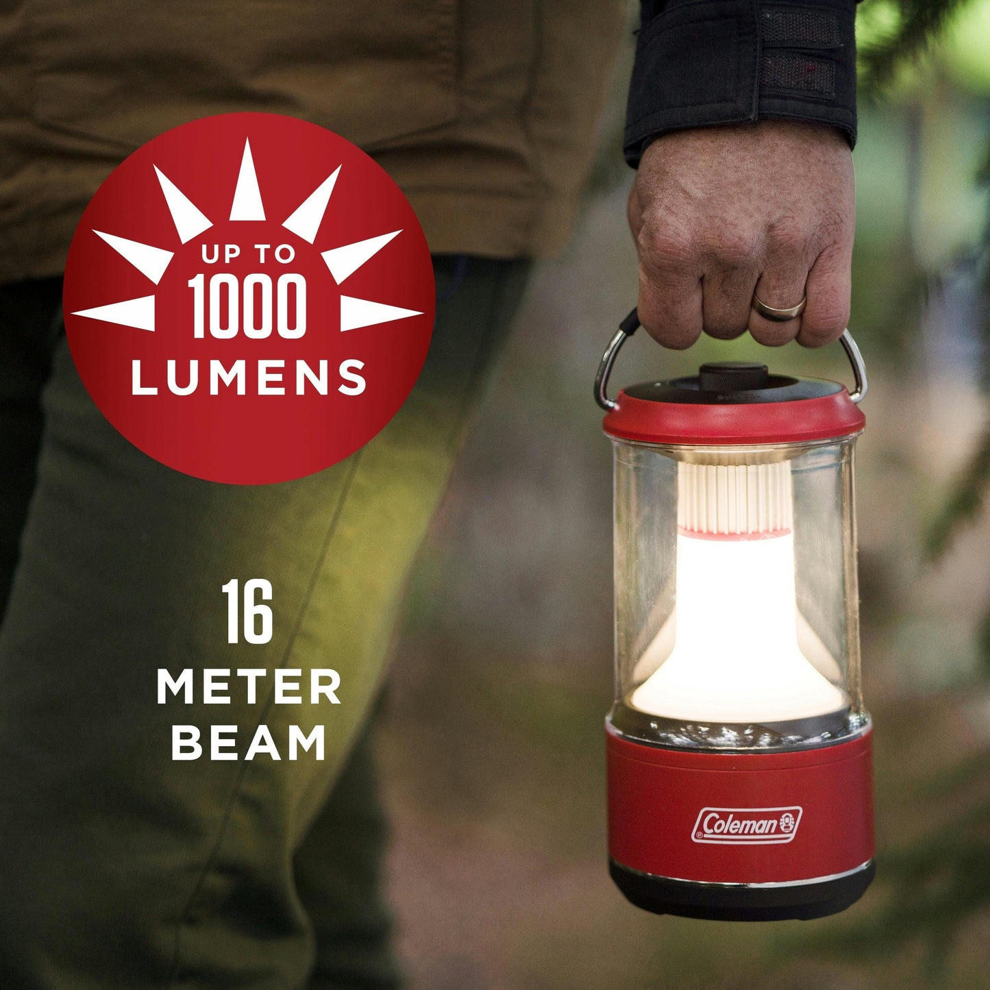 1000 Lumens LED Lantern with BatteryGuard™, Black Lanterns by Coleman | campsifu