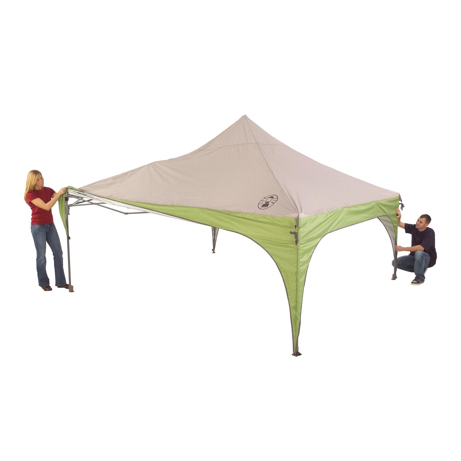 12 x 12 Canopy Sun Shelter with Instant Setup, Green Shelters by Coleman | campsifu