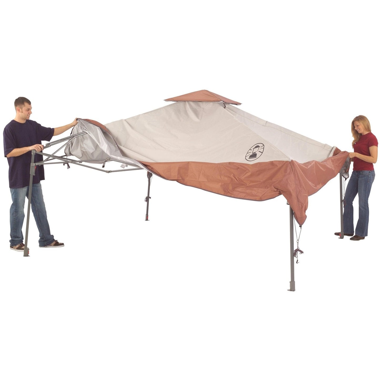 13 x 13 Instant Canopy Sun Shelter, Khaki Shelters by Coleman | campsifu