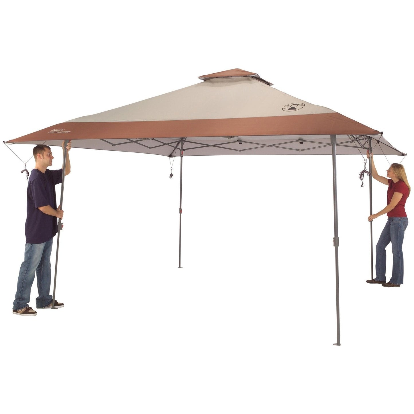 13 x 13 Instant Canopy Sun Shelter, Khaki Shelters by Coleman | campsifu