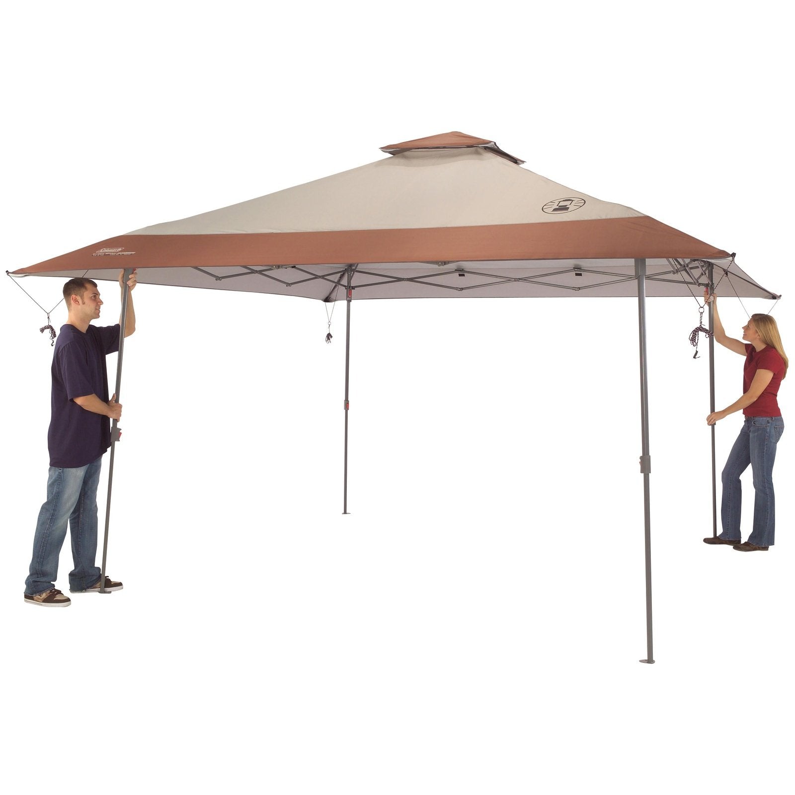 13 x 13 Instant Canopy Sun Shelter, Khaki Shelters by Coleman | campsifu