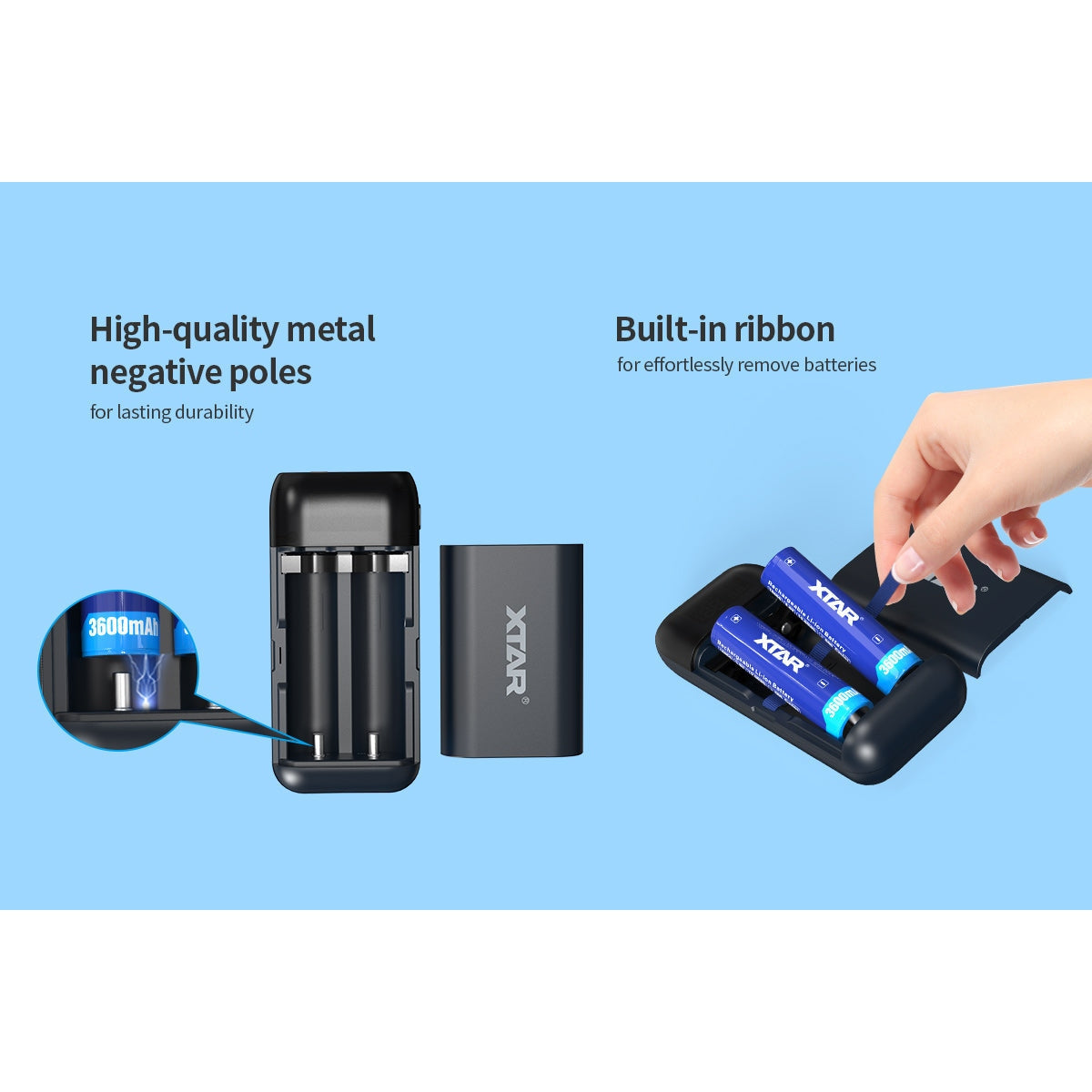 XTAR PB2SL KT CHARGER POWERBANK BLUE boatyardmalaysia