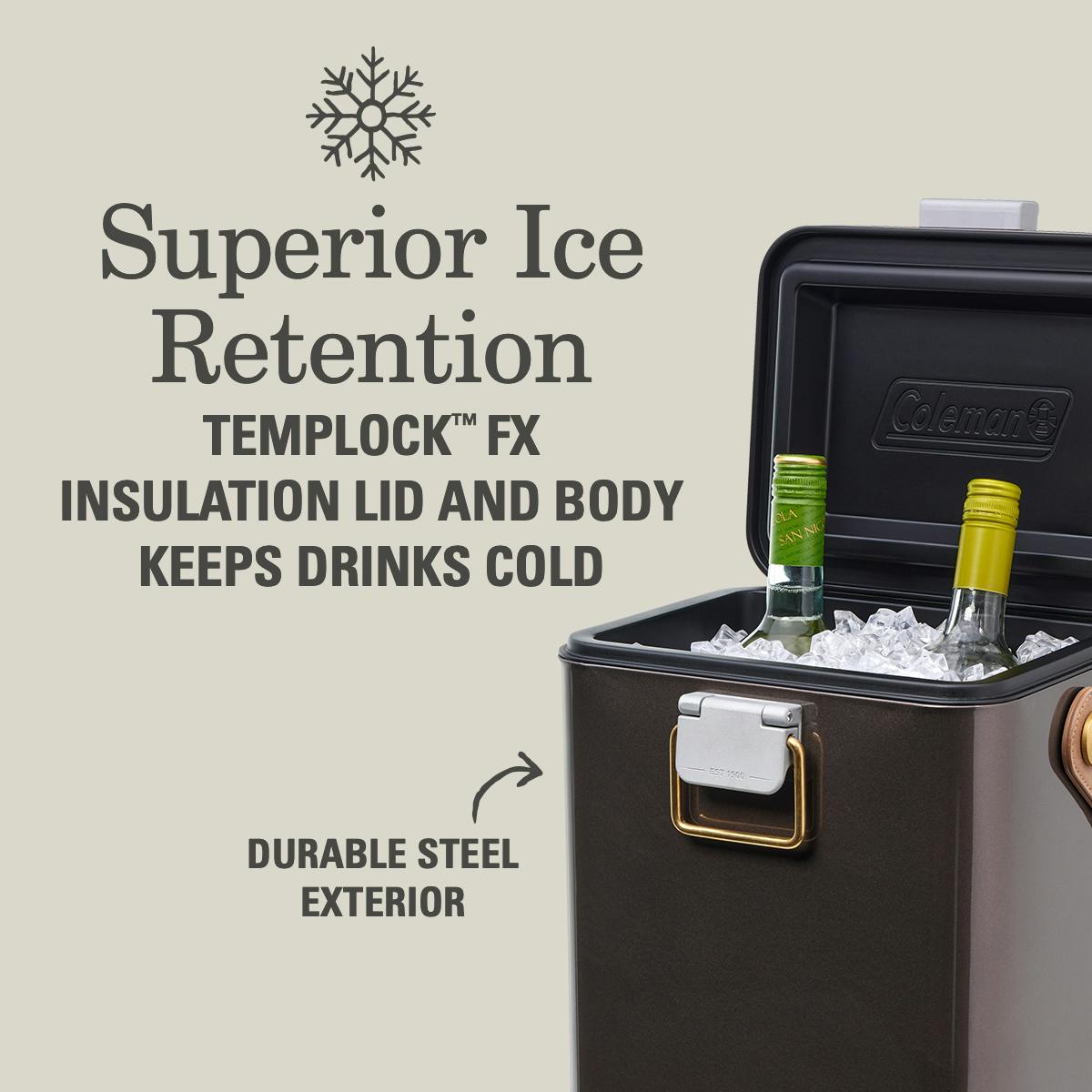 1900 Collection™ 11-Quart Steel Belted® Cooler Hard Coolers by Coleman | campsifu