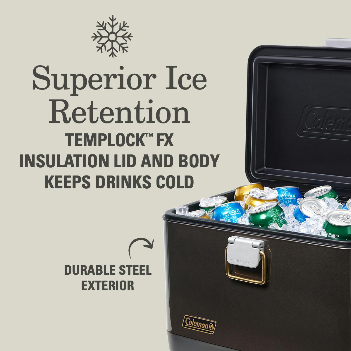 1900 Collection™ 20-Quart Steel Belted® Cooler Hard Coolers by Coleman | campsifu