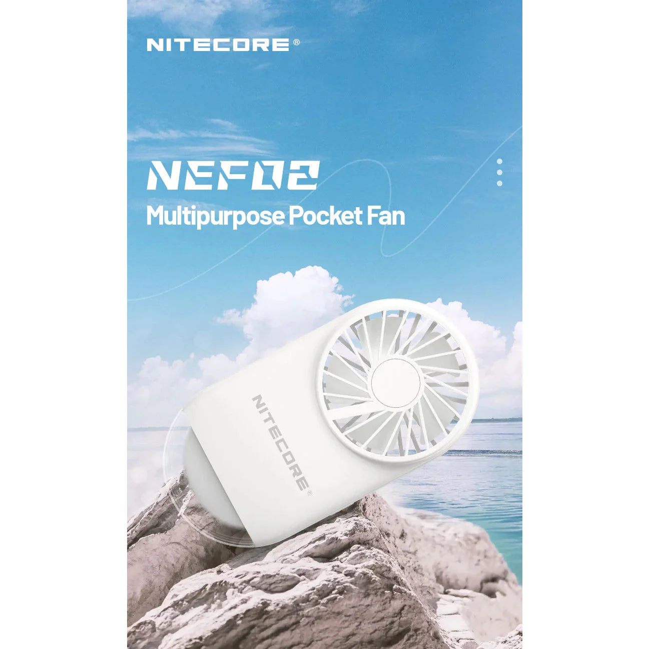 NITECORE NEF02 POCKET FAN PINK boatyardmalaysia