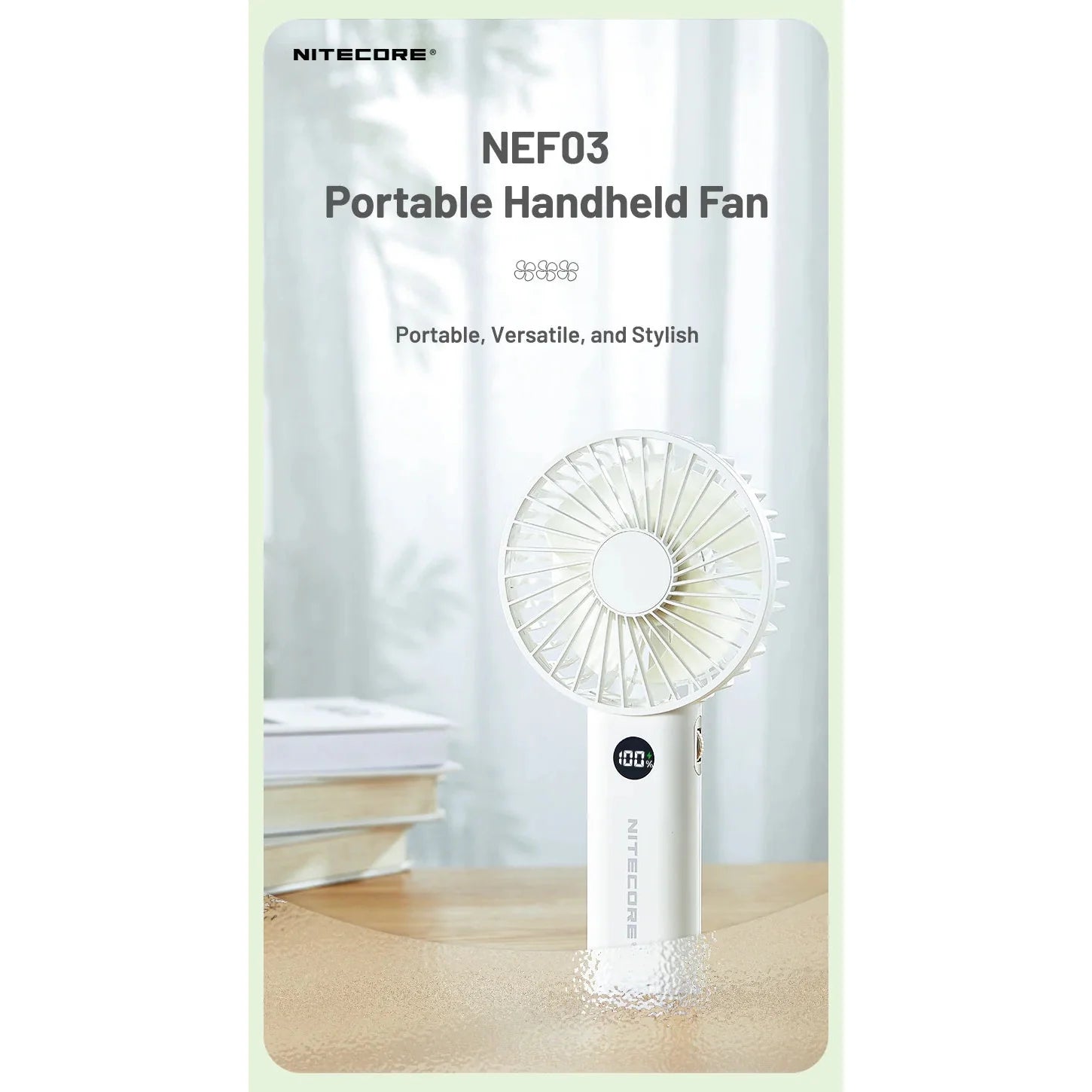 NITECORE NEF03 HANDHELD FAN WHITE ~ boatyardmalaysia