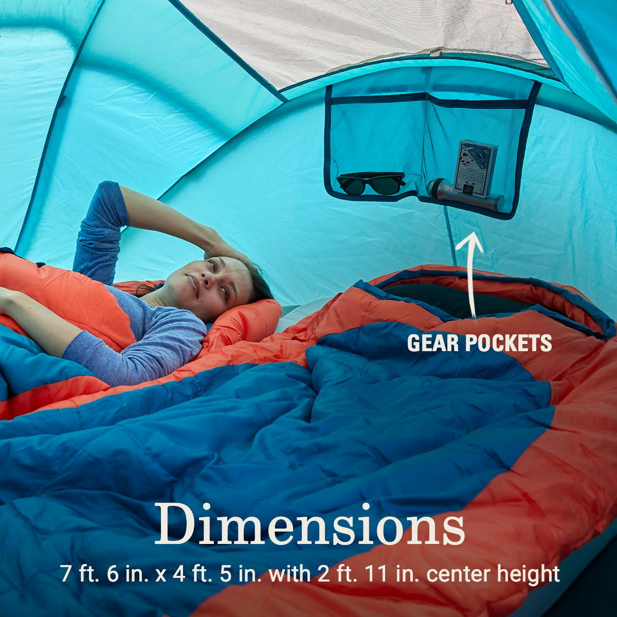 2-Person Camp Burst™ Pop-Up Tent, Scuba Blue Tents by Coleman | campsifu