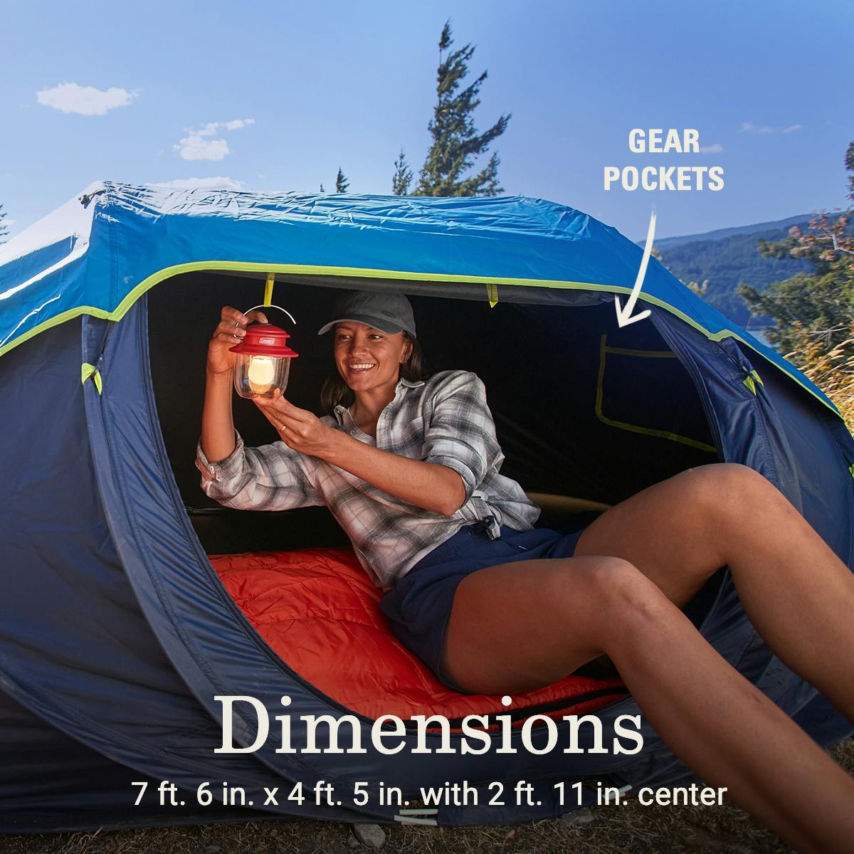 2-Person Camp Burst™ Pop-Up Tent with Dark Room™ Technology Tents by Coleman | campsifu