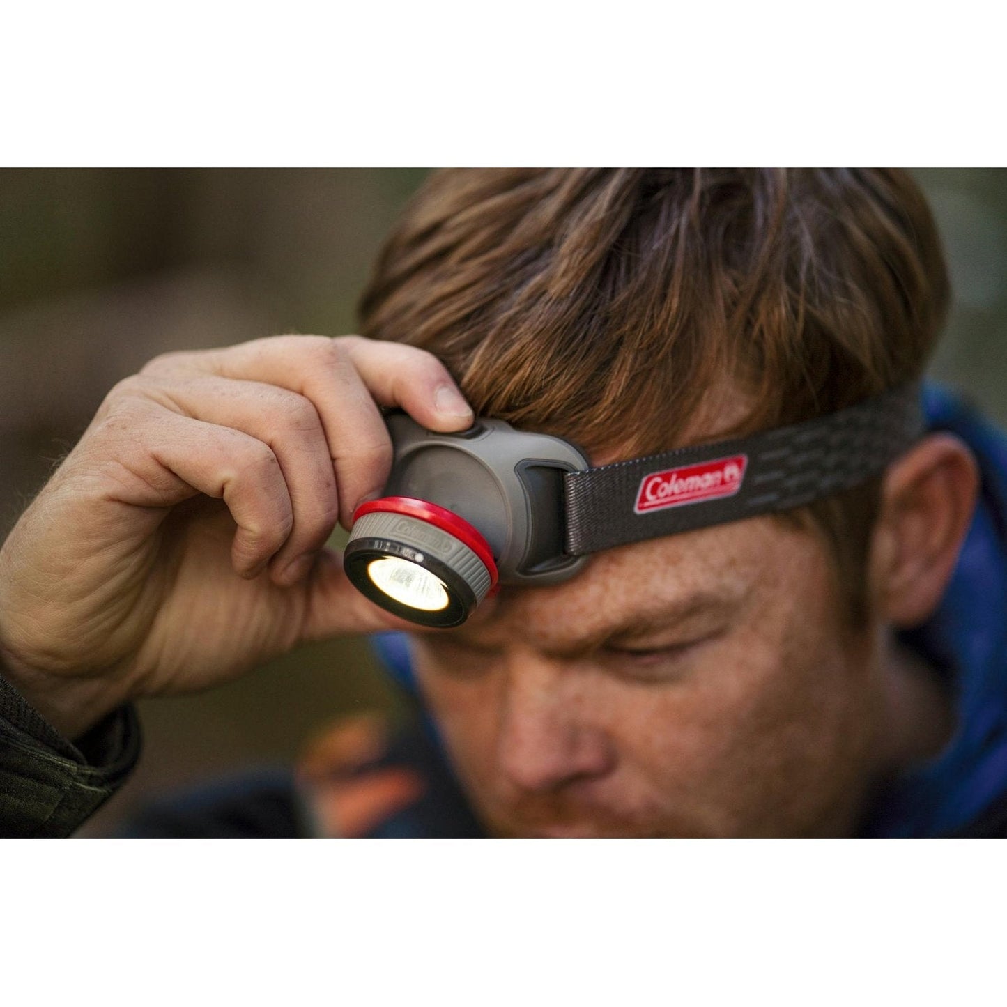 200 Lumens LED Headlamp with BatteryGuard™, Black/Red Headlamps by Coleman | campsifu