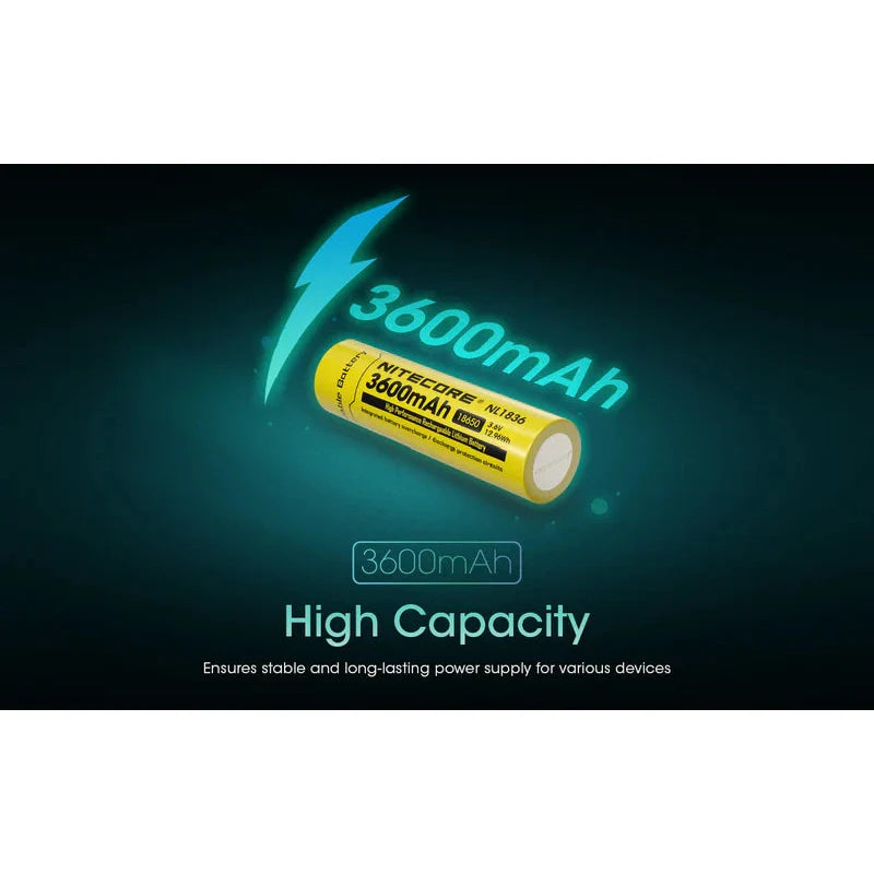 NITECORE 18650 3600MAH BATTERY NL1836 boatyardmalaysia