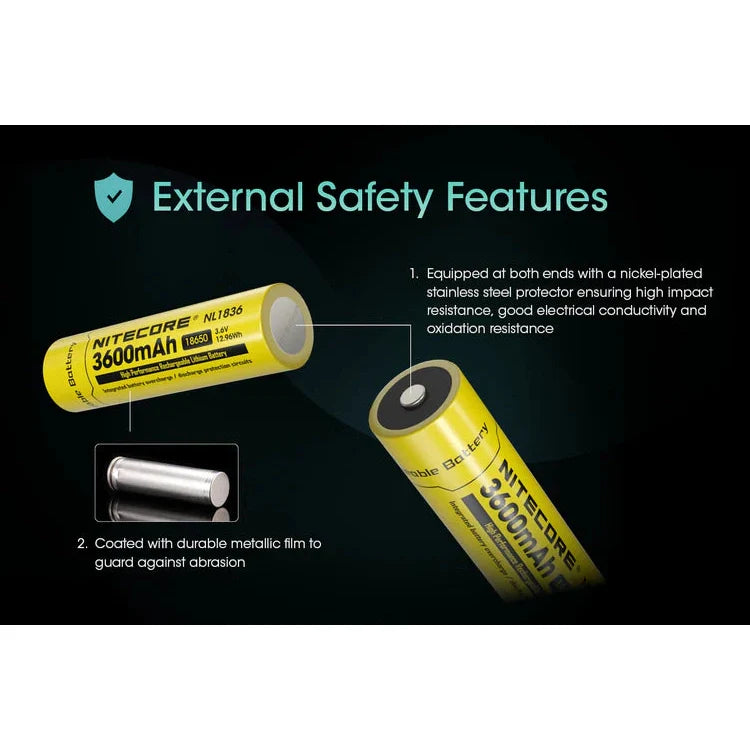 NITECORE 18650 3600MAH BATTERY NL1836 boatyardmalaysia