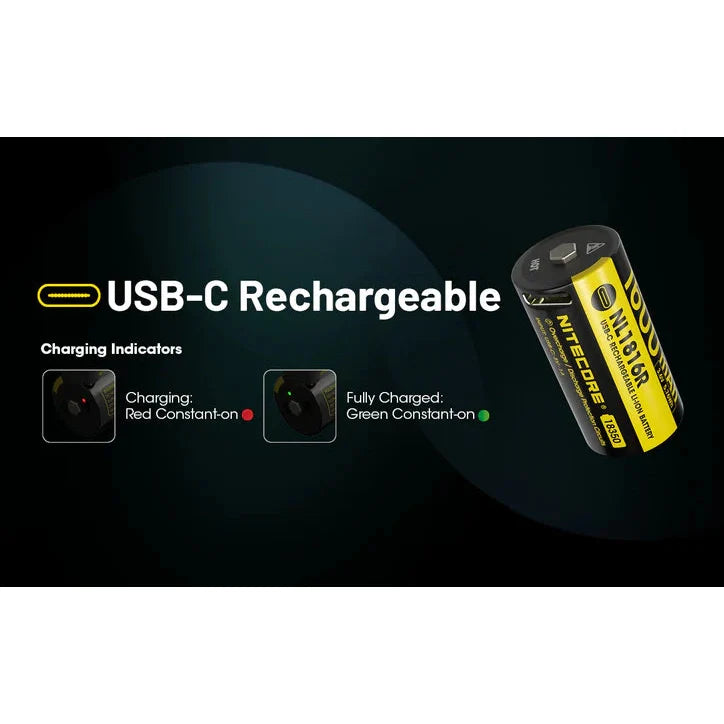 NITECORE NL1816R 1600MAH BATTERY FOR MT1C PRO boatyardmalaysia