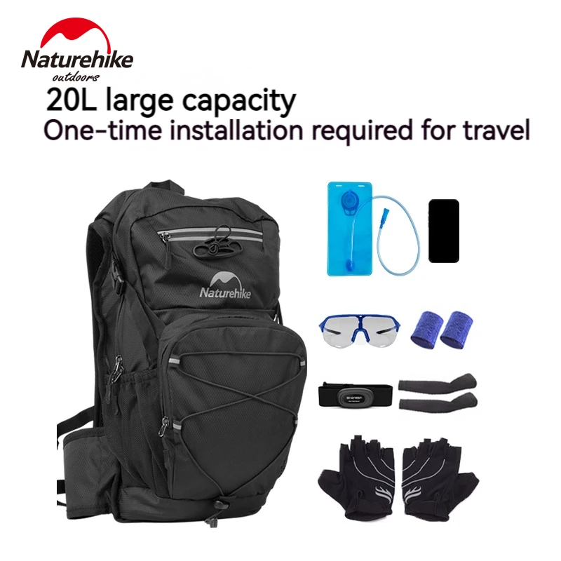 20L Outdoor Cycling Backpack Black Backpacks by Naturehike | campsifu