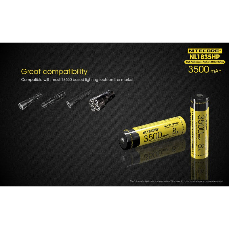 NITECORE 18650 3500MAH LOW TEMPERATURE BATTERY NL1835LTHP boatyardmalaysia