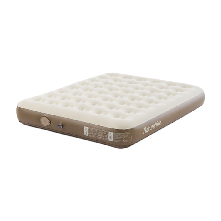 25cm Built-In Pump PVC Heighten Inflatable Mattress Khaki Double Air Mattresses by Naturehike | campsifu