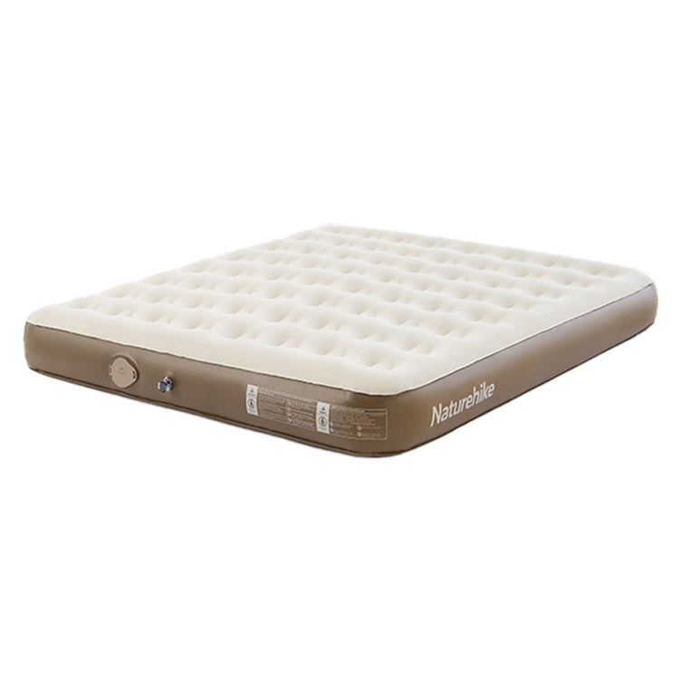 25cm Built-In Pump PVC Heighten Inflatable Mattress Khaki Triple Air Mattresses by Naturehike | campsifu