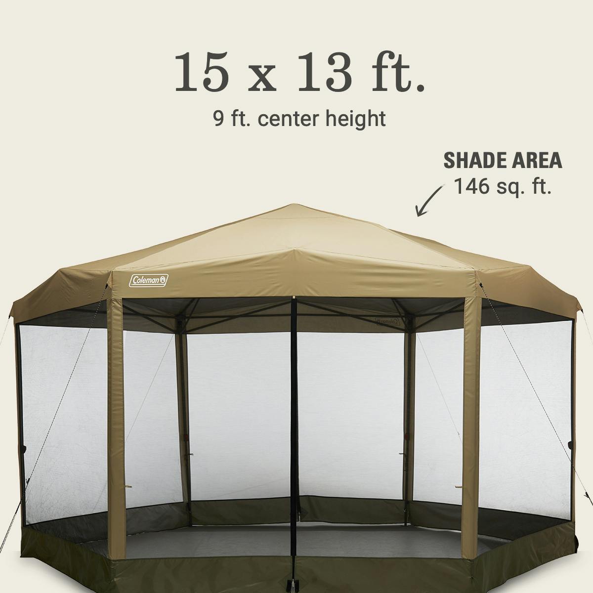 Back Home™ 15 x 13 Screen Canopy Tent, Light Oak