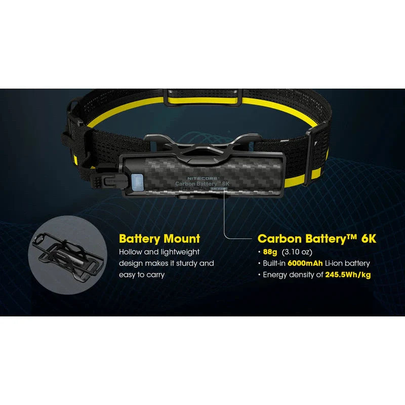 NITECORE CARBON BATTERY 6K EXTENDED HEADLAMP RUNTIME KIT boatyardmalaysia