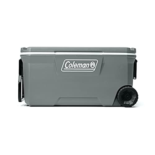 316 Series™ 100-Quart Wheeled Cooler, Rock Grey Hard Coolers by Coleman | campsifu