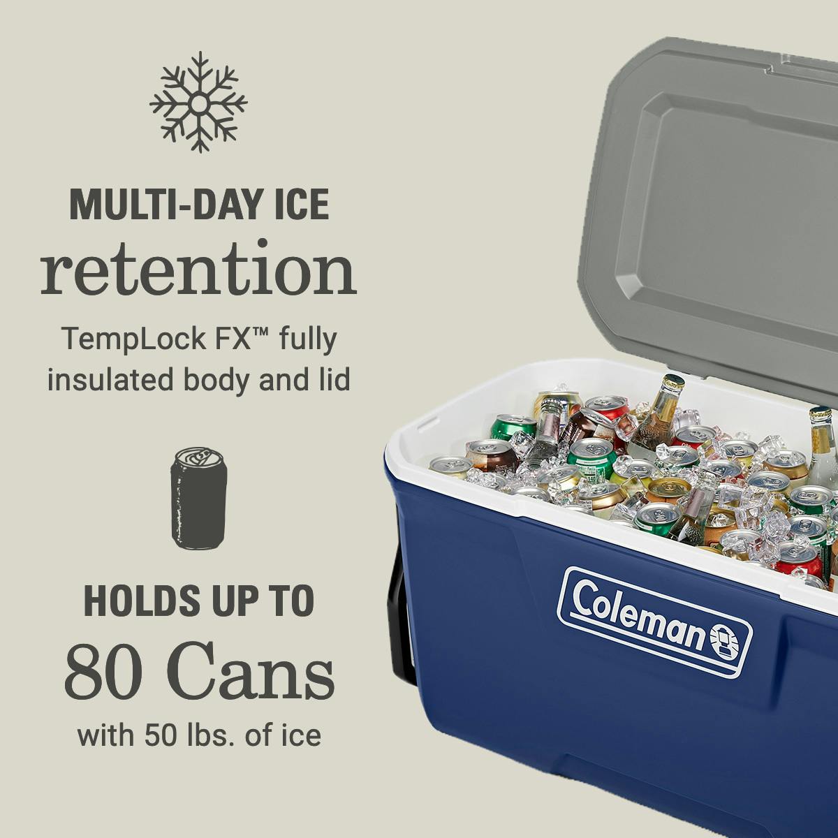 316 Series™ 100-Quart Wheeled Cooler, Twilight Hard Coolers by Coleman | campsifu