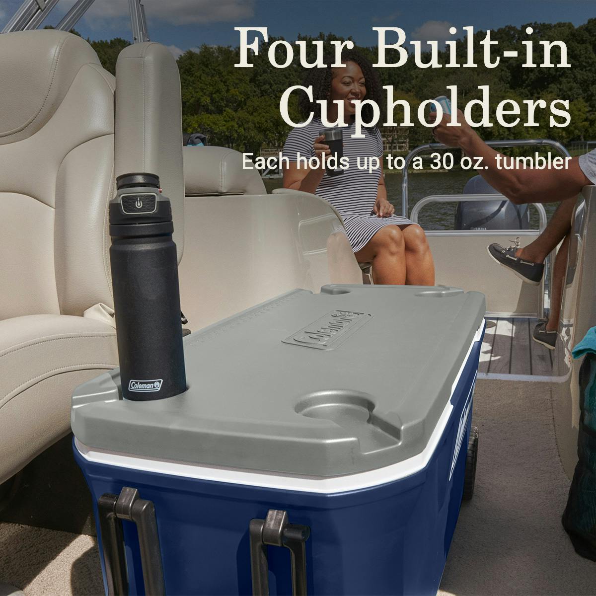 316 Series™ 100-Quart Wheeled Cooler, Twilight Hard Coolers by Coleman | campsifu