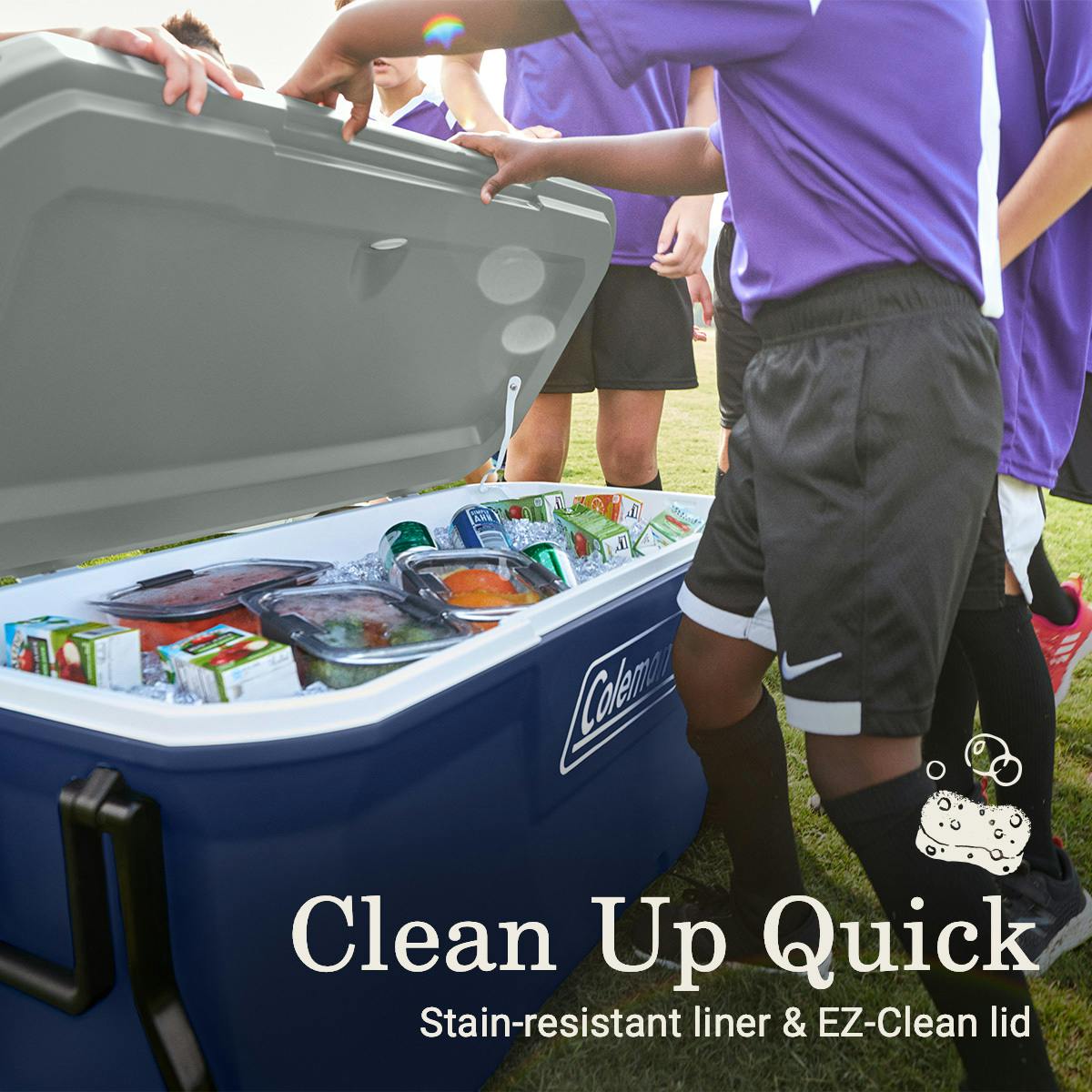 316 Series™ 100-Quart Wheeled Cooler, Twilight Hard Coolers by Coleman | campsifu