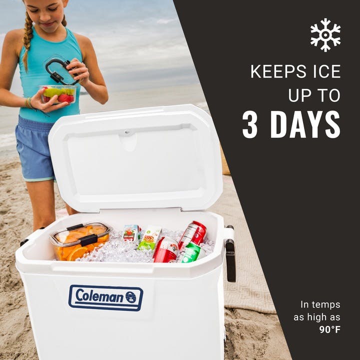 316 Series™ 52-Quart Marine Hard Cooler, White Hard Coolers by Coleman | campsifu