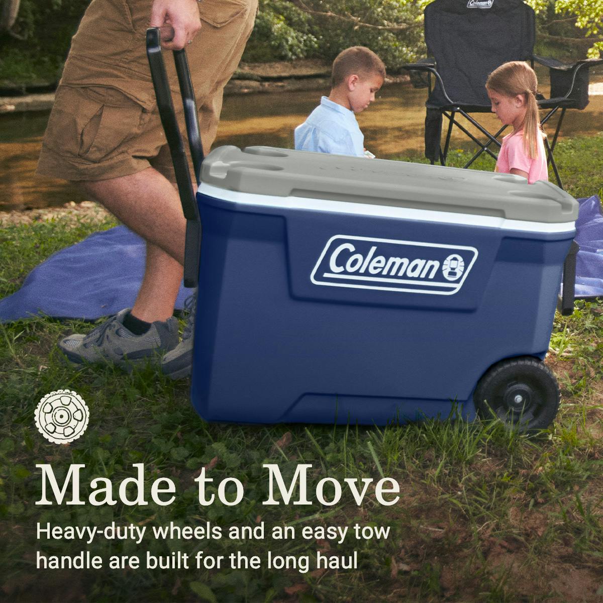 316 Series™ 62-Quart Wheeled Cooler, Twilight Hard Coolers by Coleman | campsifu