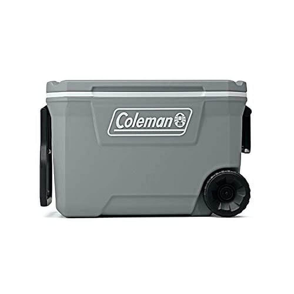 316 Series 62QT Wheeled Hard Cooler, Rock Grey Hard Coolers by Coleman | campsifu