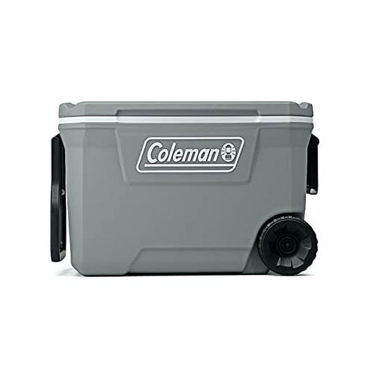 316 Series 62QT Wheeled Hard Cooler, Rock Grey Hard Coolers by Coleman | campsifu