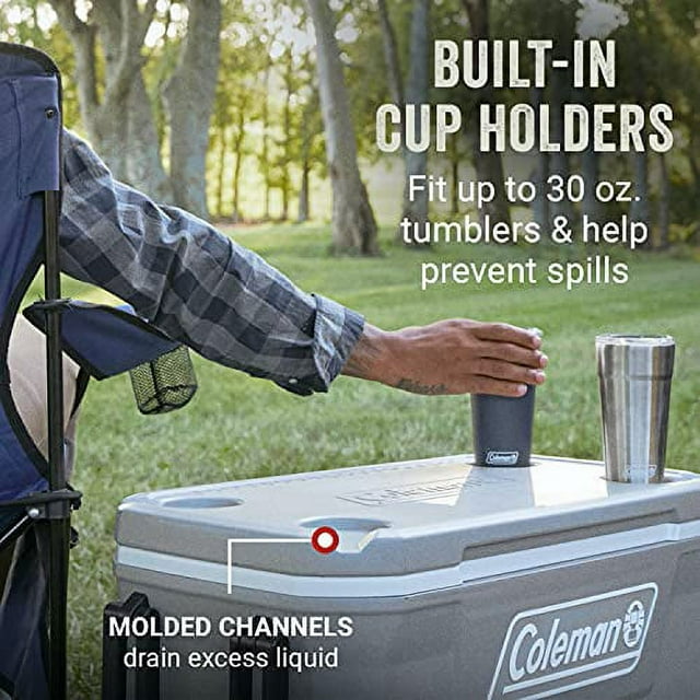 316 Series 62QT Wheeled Hard Cooler, Rock Grey Hard Coolers by Coleman | campsifu