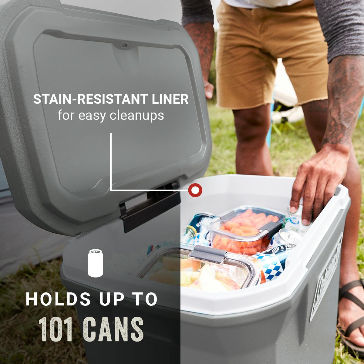 316 Series™ 65-Quart Wheeled Cooler, Rock Hard Coolers by Coleman | campsifu