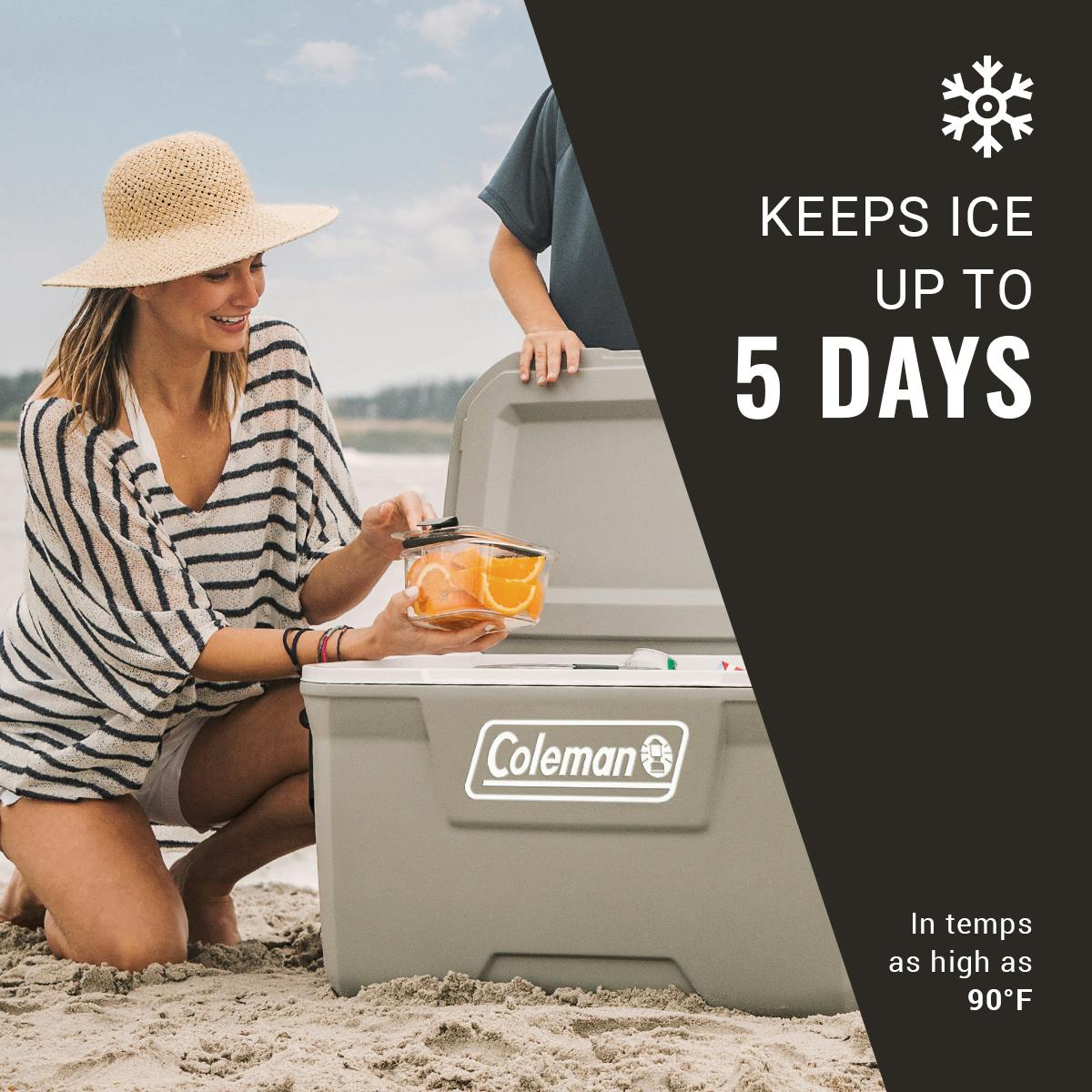 316 Series™ 70-Quart Hard Cooler, Rock Grey Hard Coolers by Coleman | campsifu