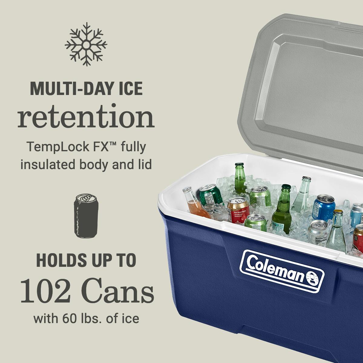 316 Series™120-Quart Hard Cooler, Twilight Hard Coolers by Coleman | campsifu