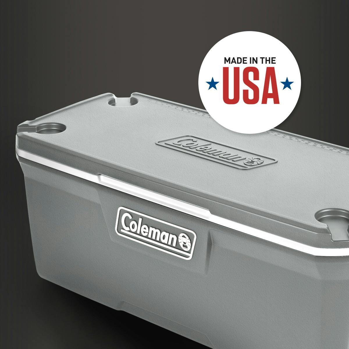 316 Series™150-Quart Hard Cooler, Rock Grey Hard Coolers by Coleman | campsifu