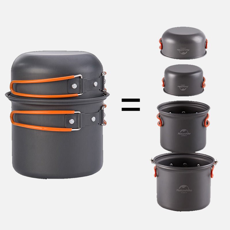 4-in-1 Camping Pot Set Cooksets by Naturehike | campsifu