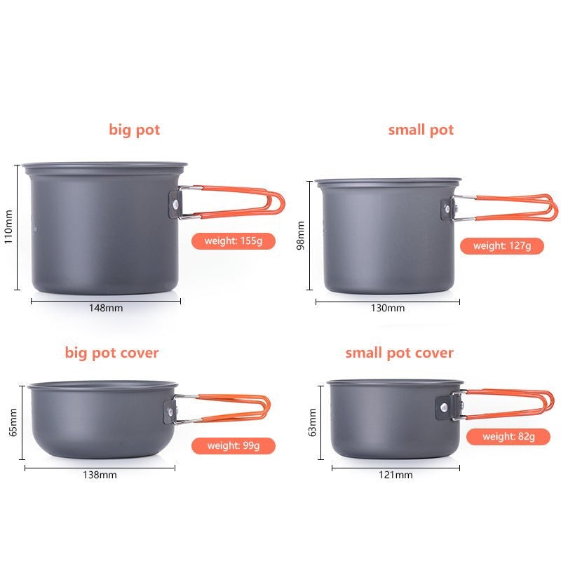 4-in-1 Camping Pot Set Cooksets by Naturehike | campsifu