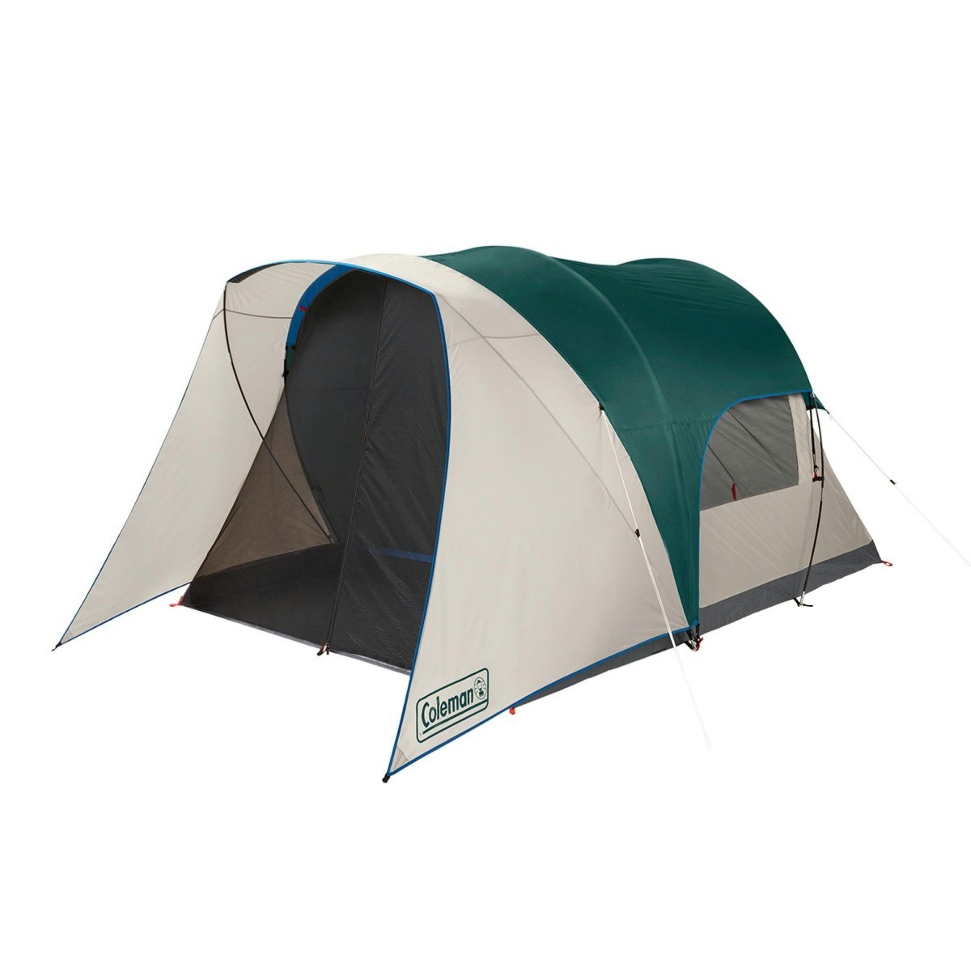 4-Person Cabin Tent with Screened Porch, Evergreen Tents by Coleman | campsifu