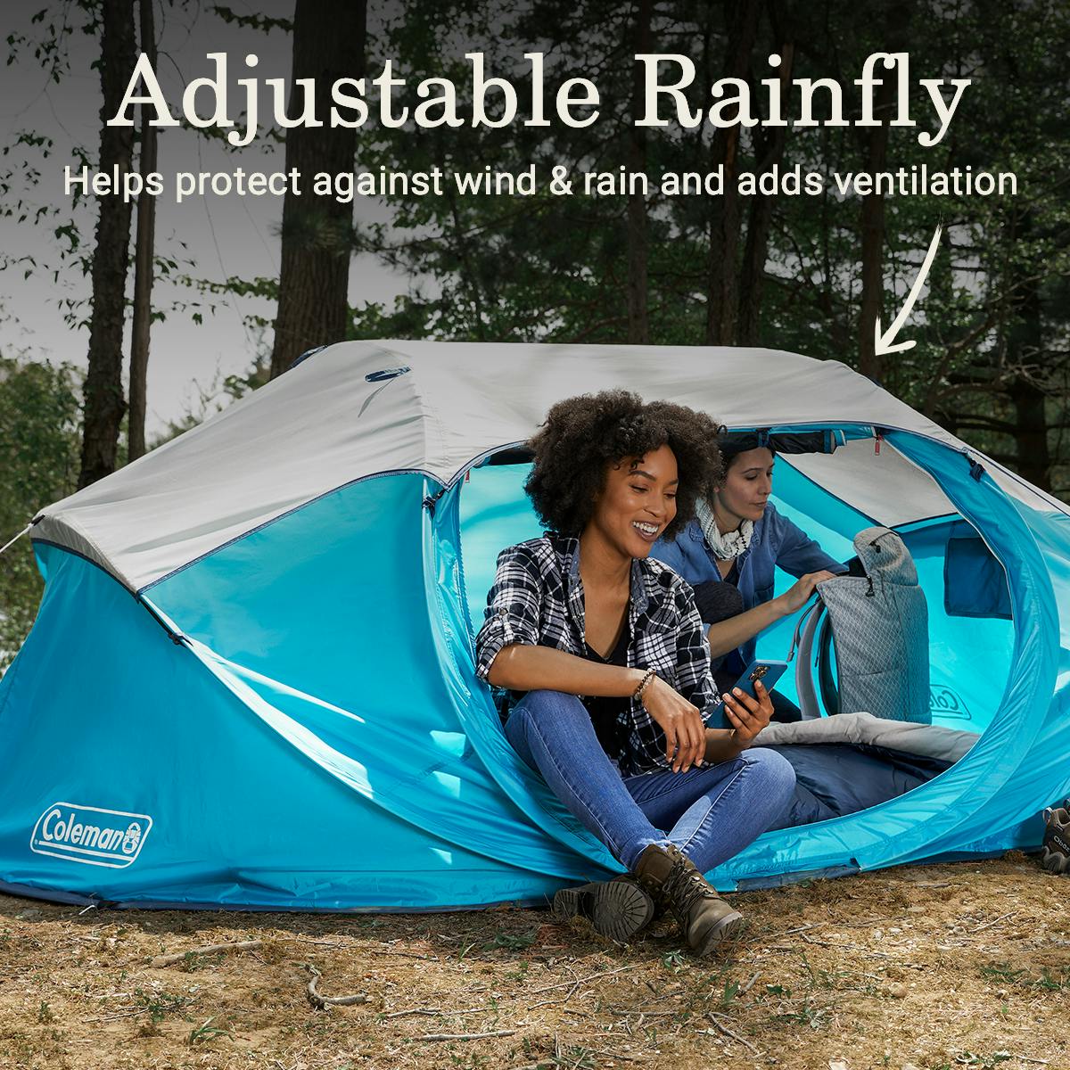 4-Person Camp Burst™ Pop-Up Tent, Scuba Blue Tents by Coleman | campsifu