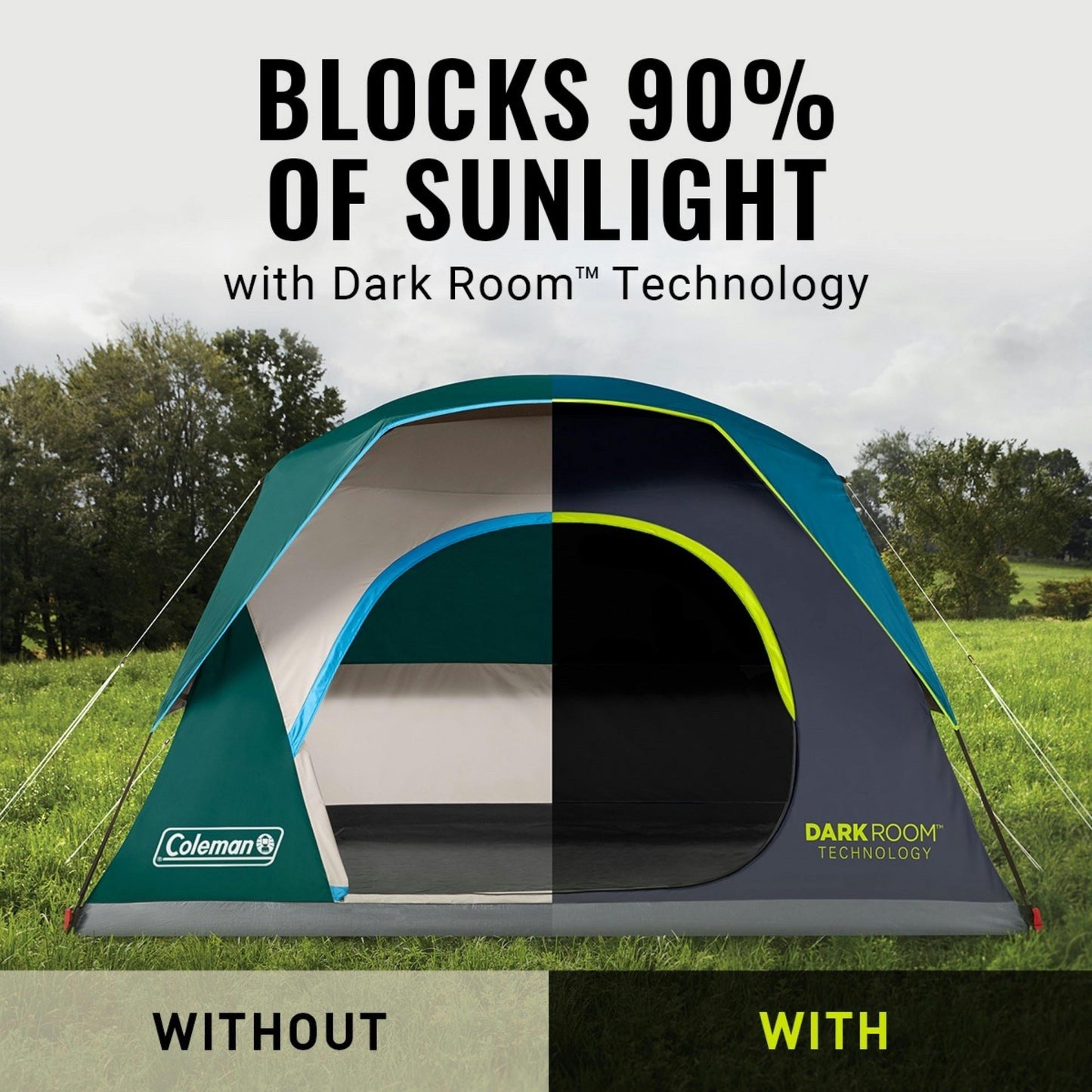 4-Person Dark Room™ Skydome™ Camping Tent Tents by Coleman | campsifu