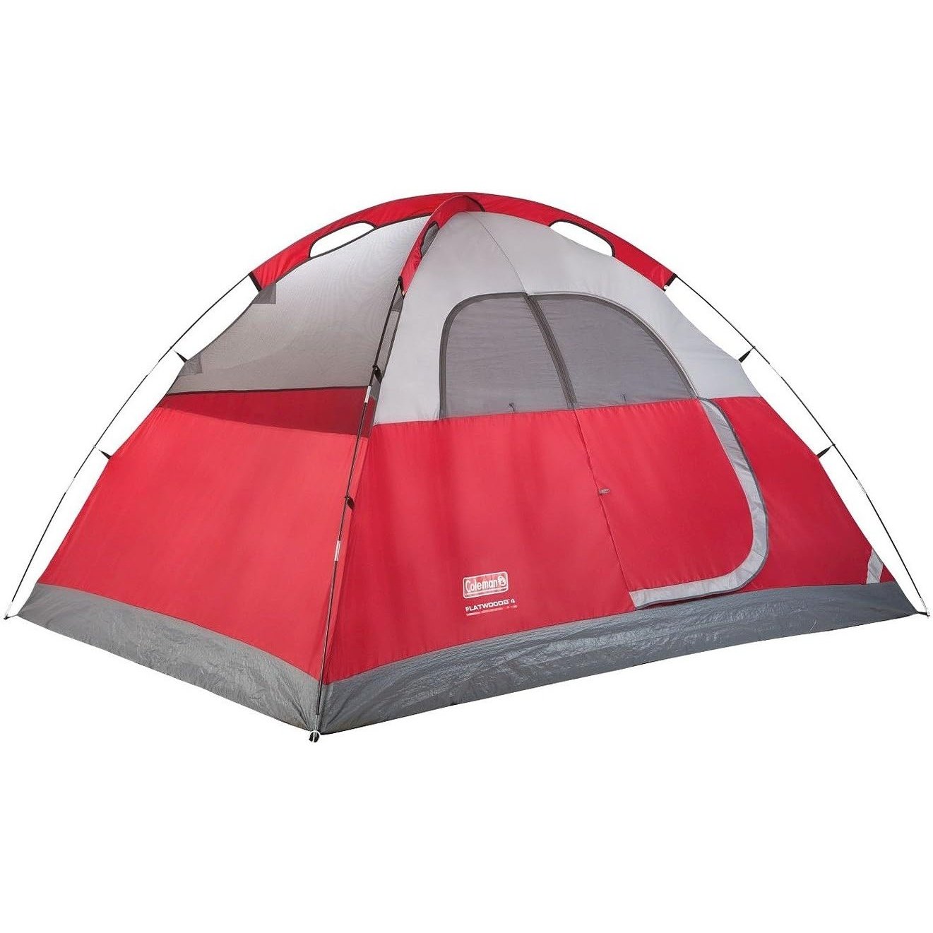 4-Person Flatwoods Tent, Red Tents by Coleman | campsifu