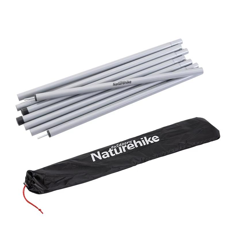 4 Section 2.4 Meters Steel Canopy Poles - 2 pcs Silver Tent Accessories by Naturehike | campsifu