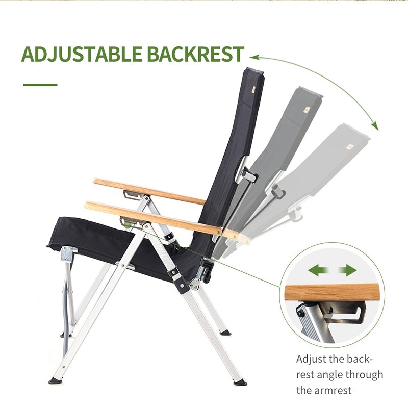 Aluminium Alloy 3-modes Adjustable Folding Chair