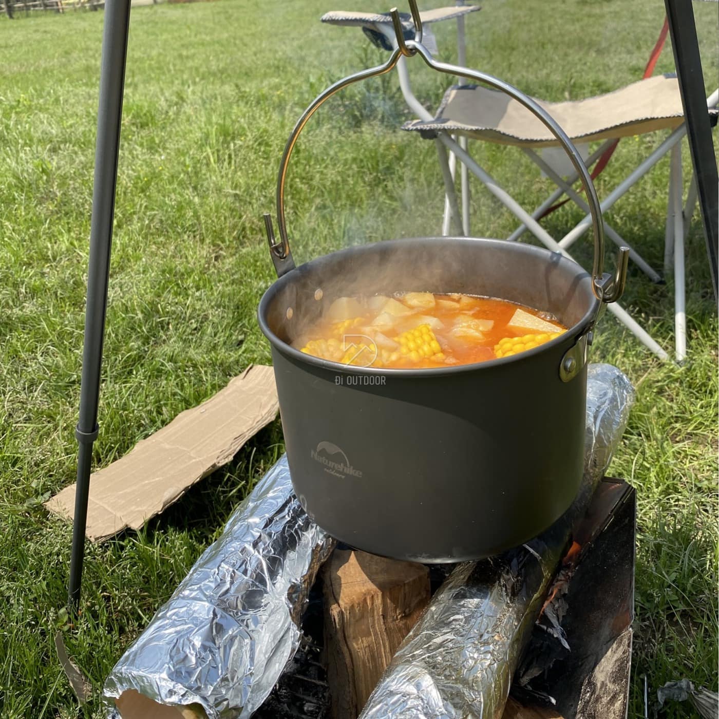 4L Picnic Hanging Pot Grey Cooksets by Naturehike | campsifu