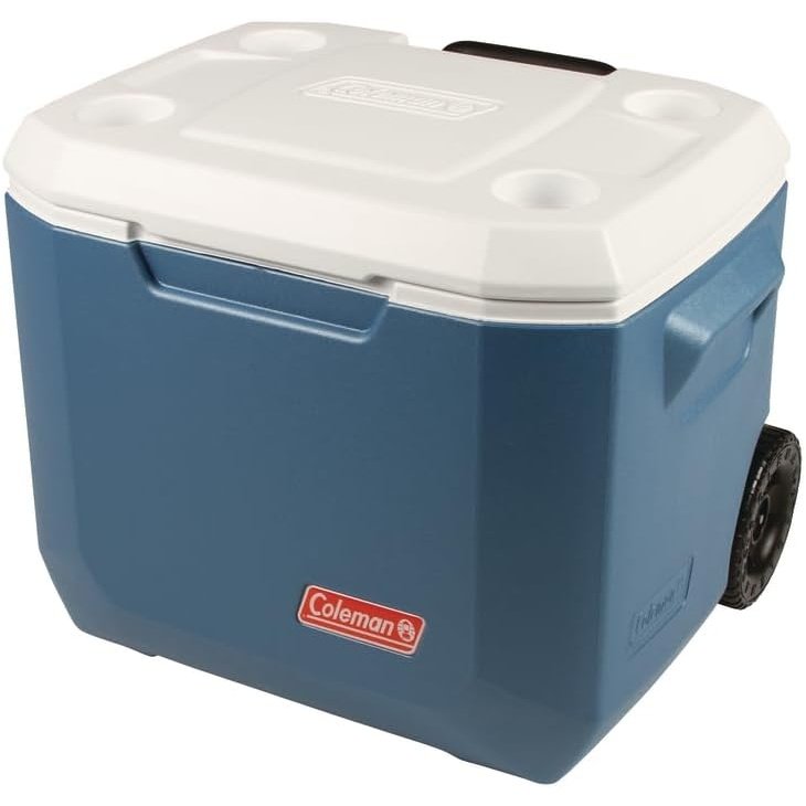 50-Quart Xtreme Wheeled Cooler, Blue Hard Coolers by Coleman | campsifu