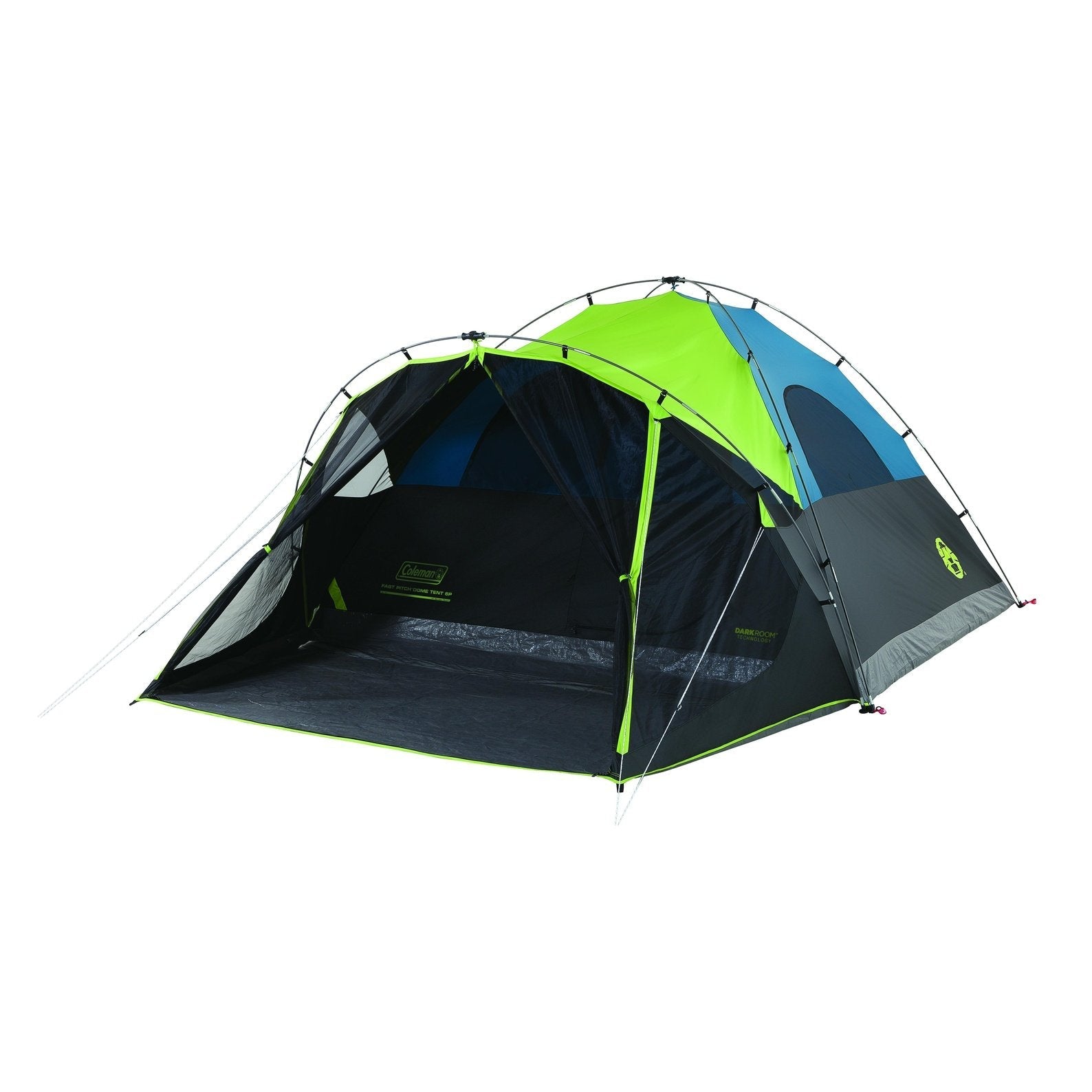 6-Person Carlsbad™ Dark Room™ Dome Camping Tent with Screen Room, Green/Black/Teal Tents by Coleman | campsifu