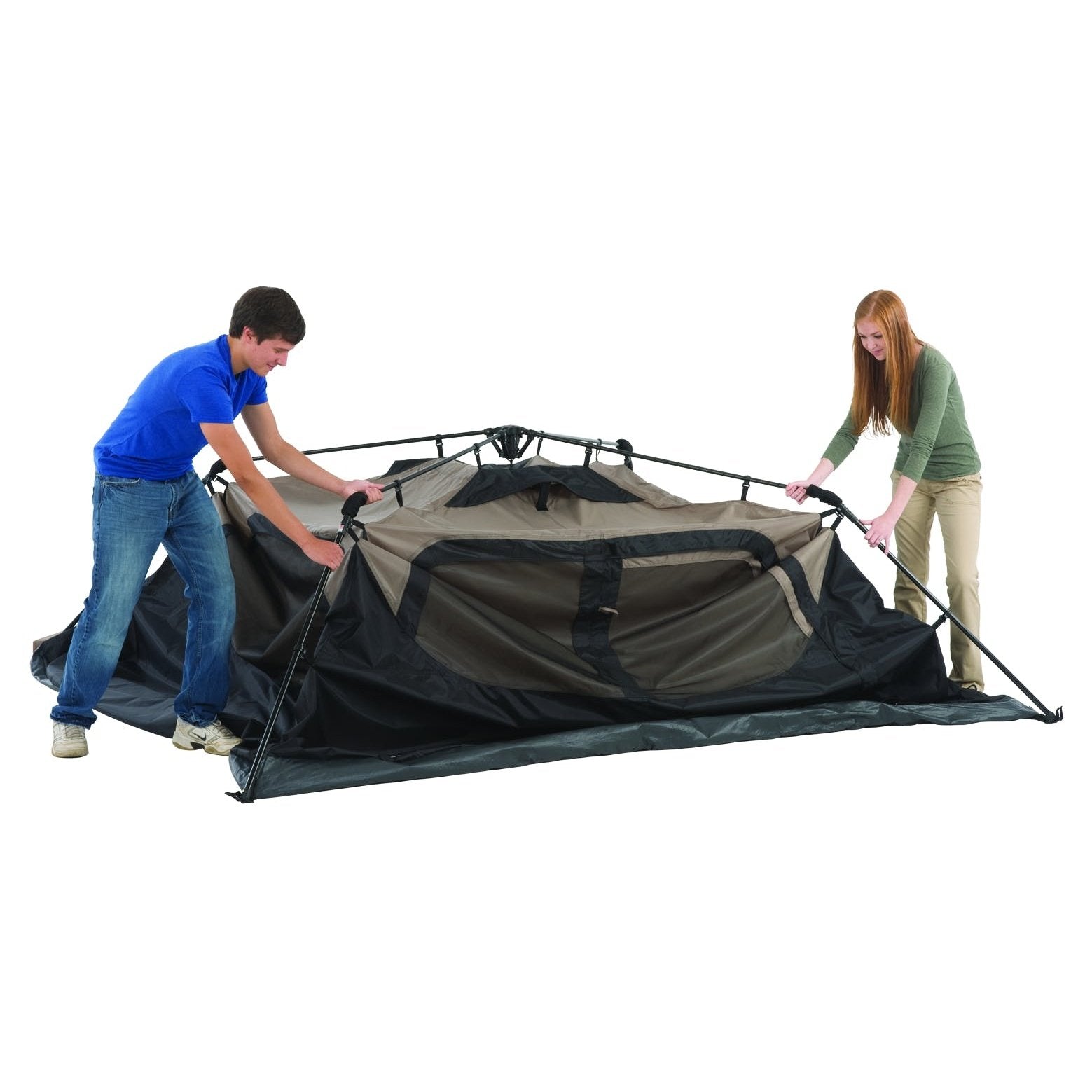 6-Person Instant Cabin, Black/Grey Tents by Coleman | campsifu