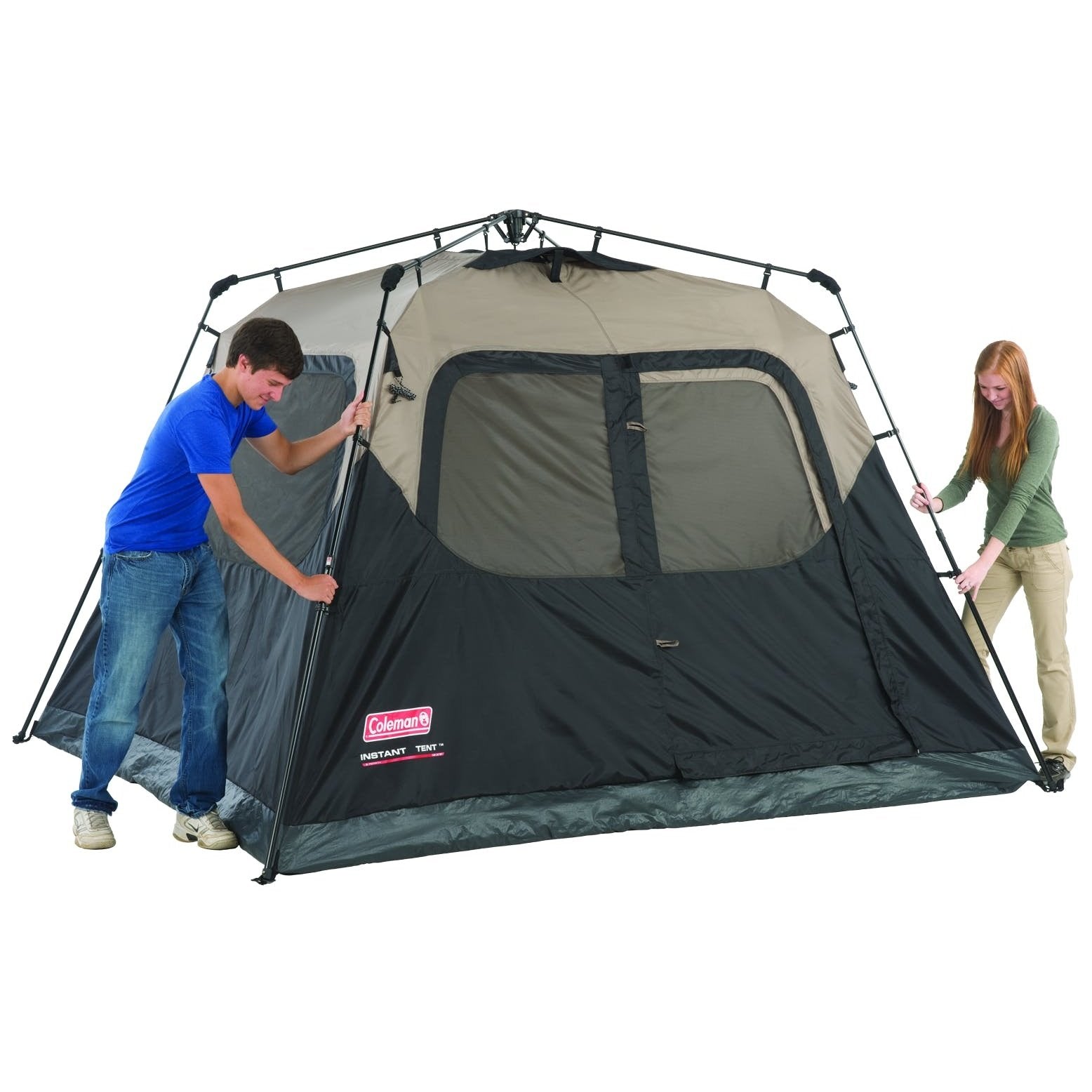 6-Person Instant Cabin, Black/Grey Tents by Coleman | campsifu