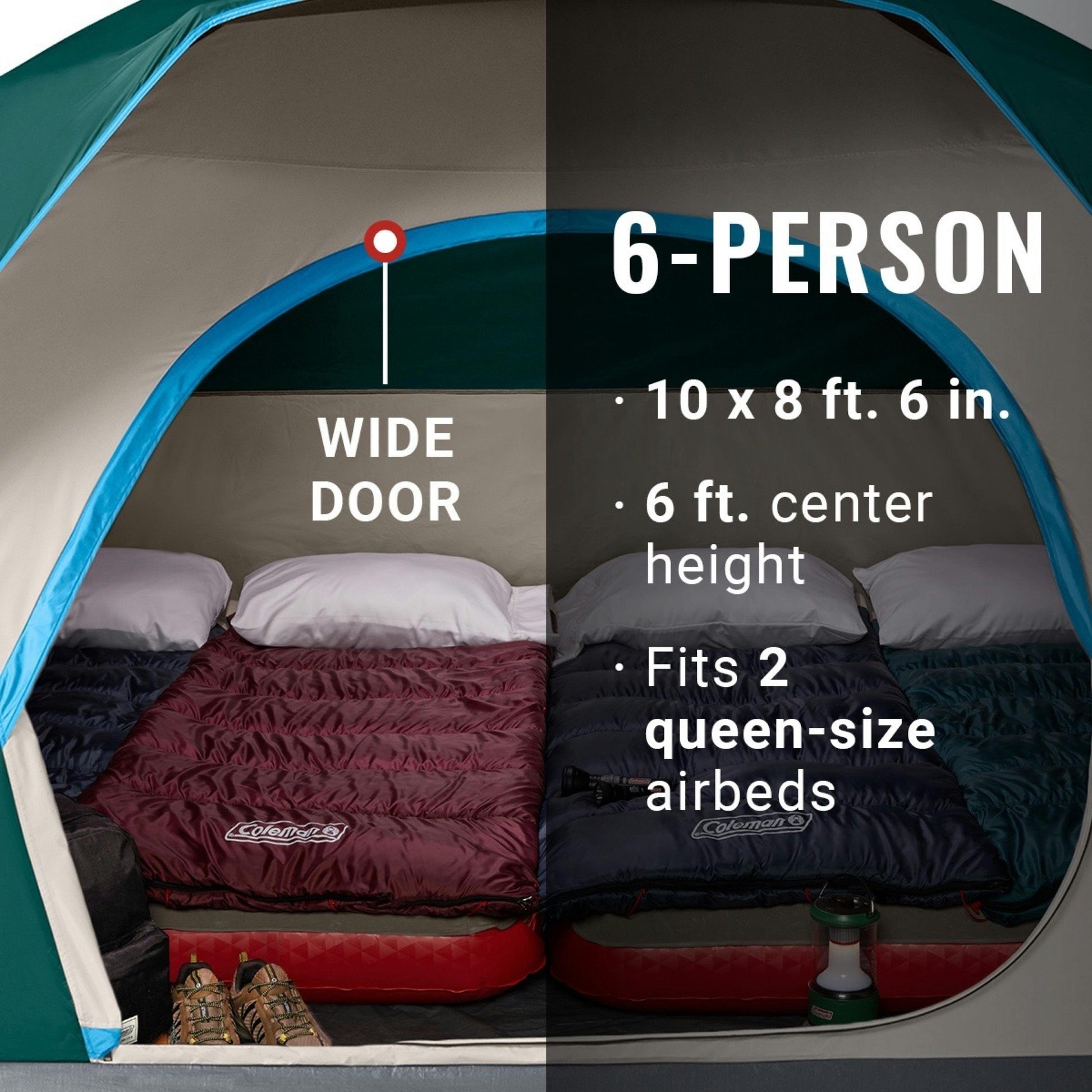 6-Person Skydome™ Camping Tent, Evergreen Tents by Coleman | campsifu